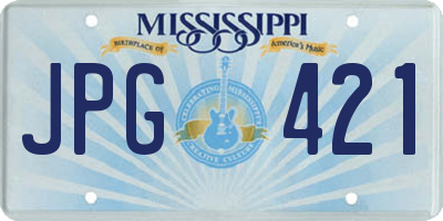 MS license plate JPG421