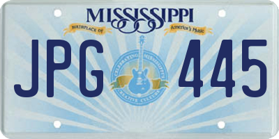 MS license plate JPG445