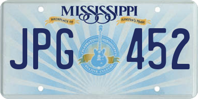 MS license plate JPG452