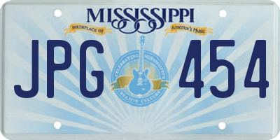 MS license plate JPG454