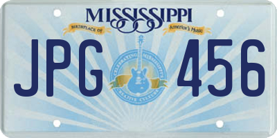 MS license plate JPG456
