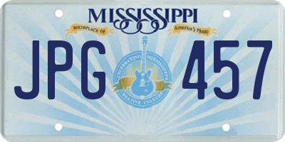 MS license plate JPG457