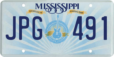 MS license plate JPG491