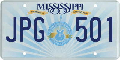 MS license plate JPG501