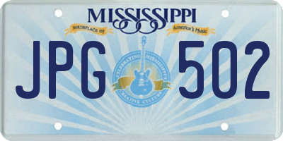 MS license plate JPG502