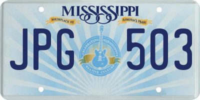 MS license plate JPG503