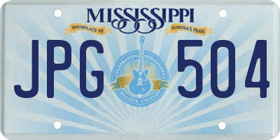MS license plate JPG504