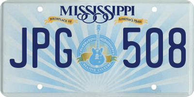 MS license plate JPG508