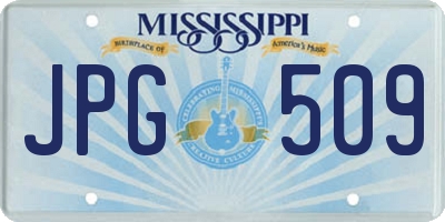 MS license plate JPG509