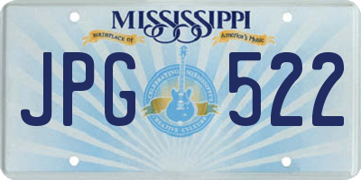 MS license plate JPG522