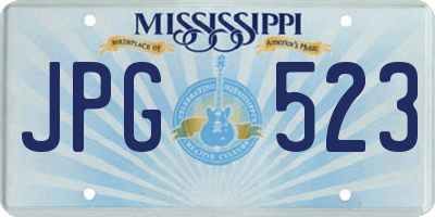 MS license plate JPG523