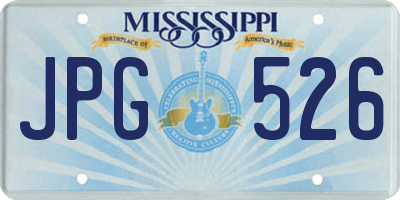 MS license plate JPG526