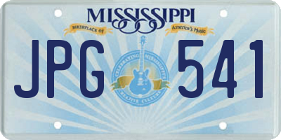 MS license plate JPG541
