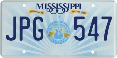 MS license plate JPG547