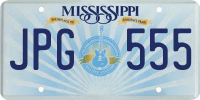 MS license plate JPG555