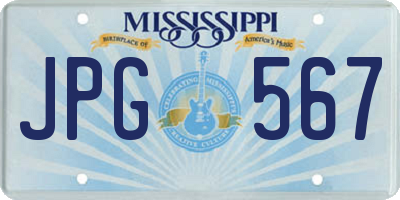 MS license plate JPG567