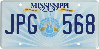 MS license plate JPG568