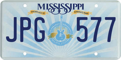 MS license plate JPG577