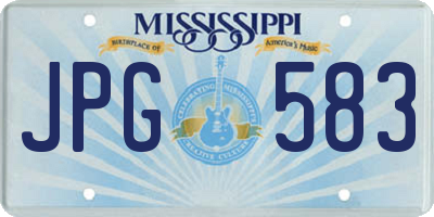 MS license plate JPG583