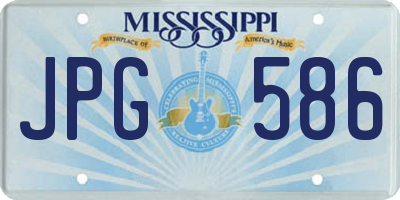 MS license plate JPG586