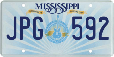 MS license plate JPG592