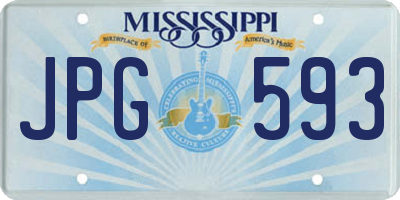 MS license plate JPG593