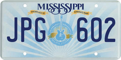 MS license plate JPG602