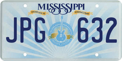 MS license plate JPG632