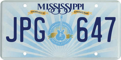MS license plate JPG647