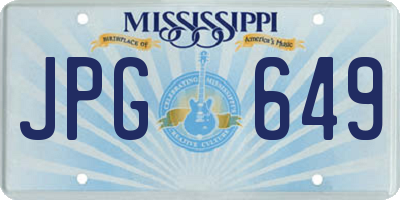 MS license plate JPG649