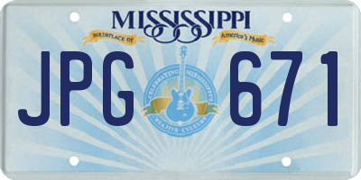 MS license plate JPG671