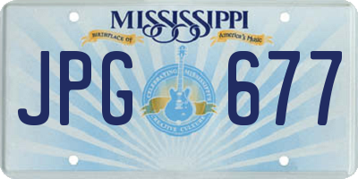 MS license plate JPG677
