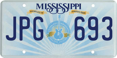 MS license plate JPG693