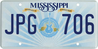 MS license plate JPG706