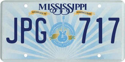 MS license plate JPG717