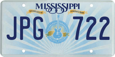 MS license plate JPG722