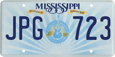 MS license plate JPG723