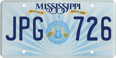 MS license plate JPG726