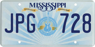 MS license plate JPG728
