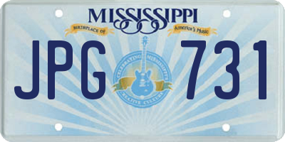 MS license plate JPG731