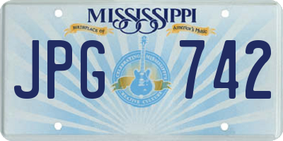 MS license plate JPG742