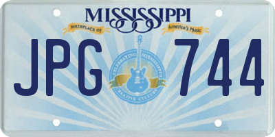 MS license plate JPG744
