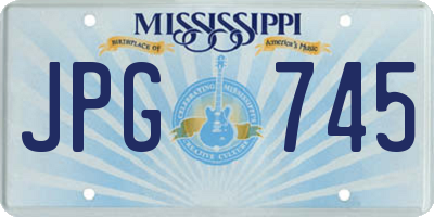 MS license plate JPG745