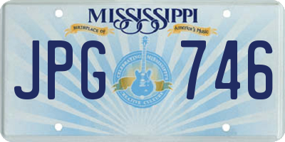 MS license plate JPG746