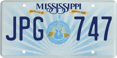 MS license plate JPG747