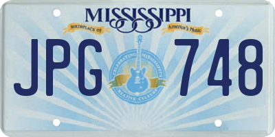 MS license plate JPG748
