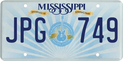 MS license plate JPG749