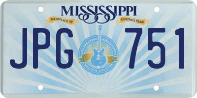 MS license plate JPG751
