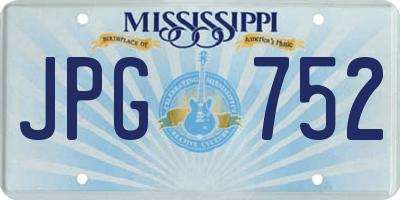MS license plate JPG752