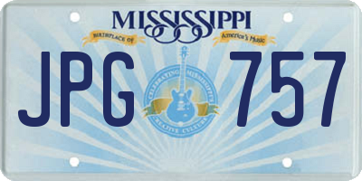 MS license plate JPG757